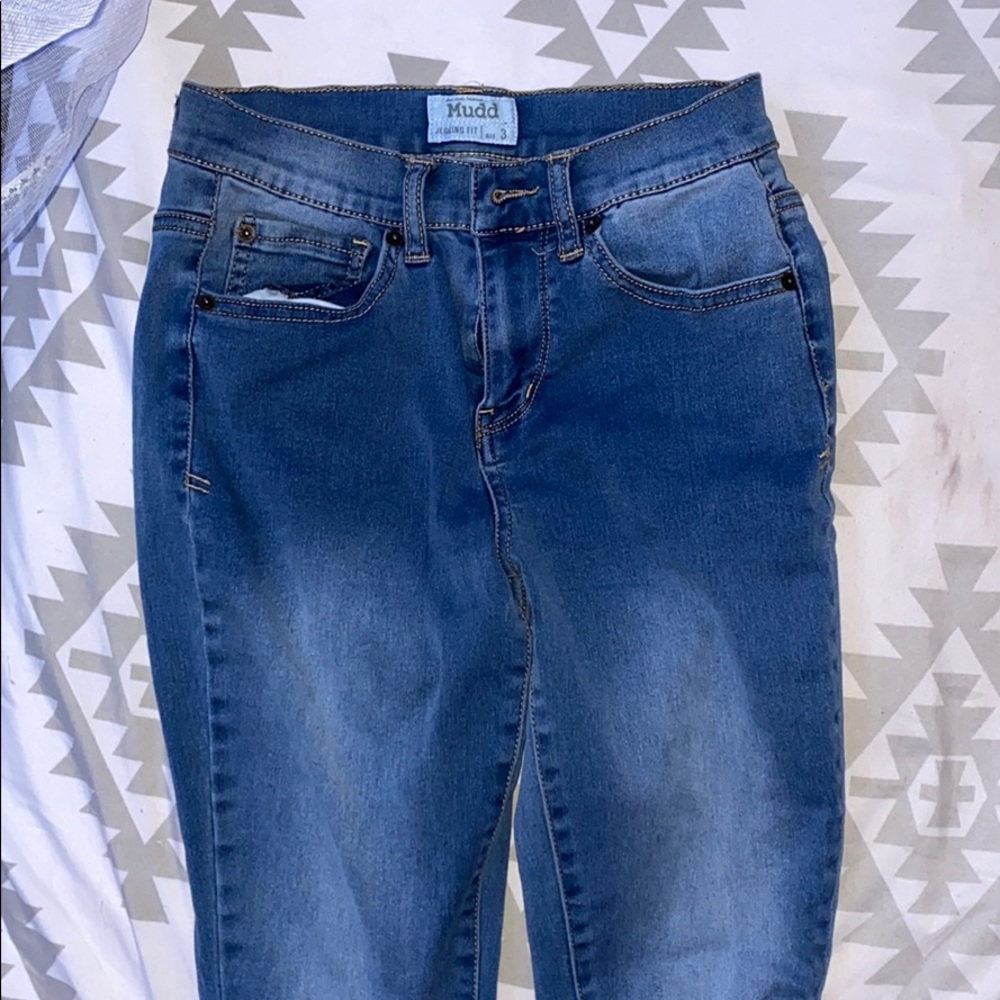 Dark blue jeans